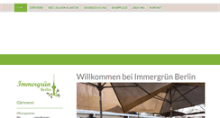 Desktop Screenshot of immergruen-berlin.de